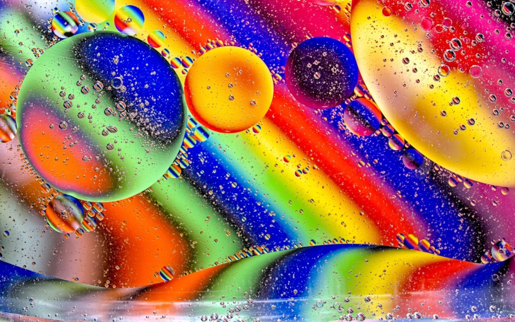 Photographie abstraite avec de l’eau et de l’huile