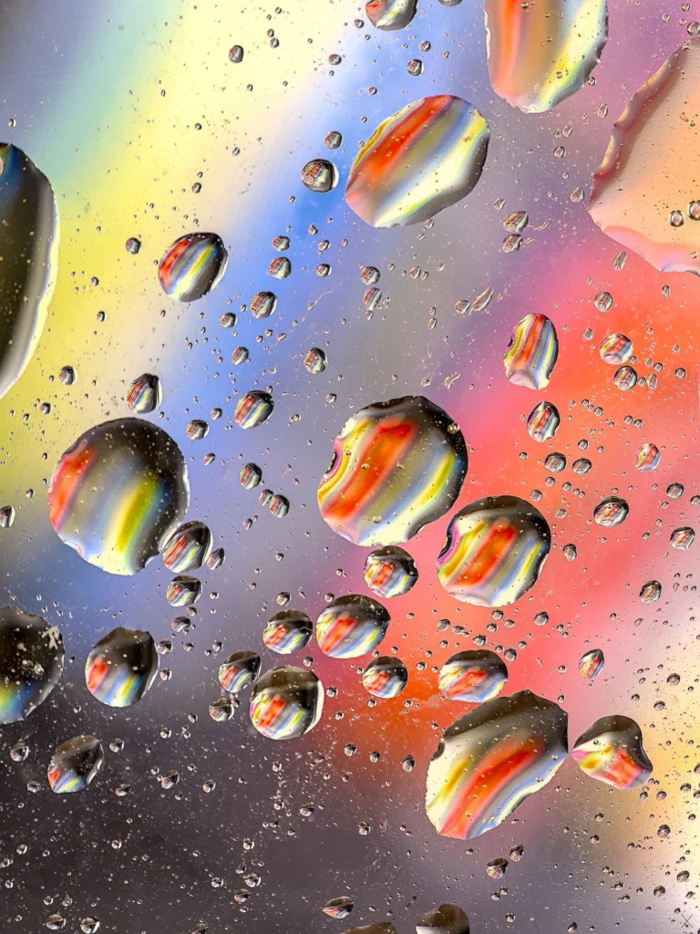 Photographie abstraite avec de l’eau et de l’huile