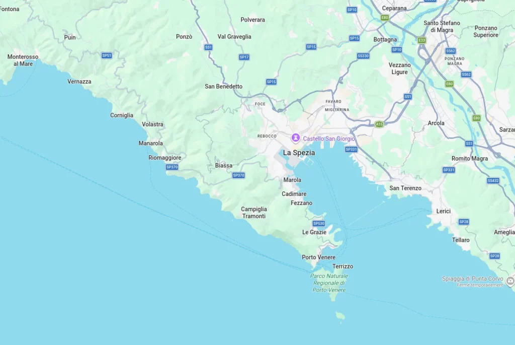 Carte Cinque terre – Italie